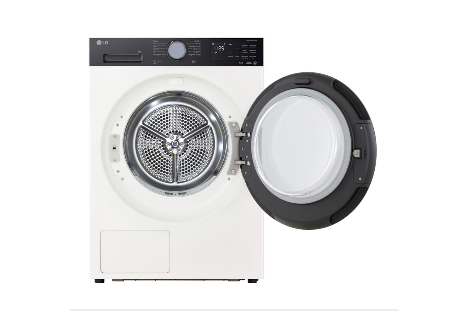 Foto frontale con oblò aperto asciugatrice RNX5008TWBC